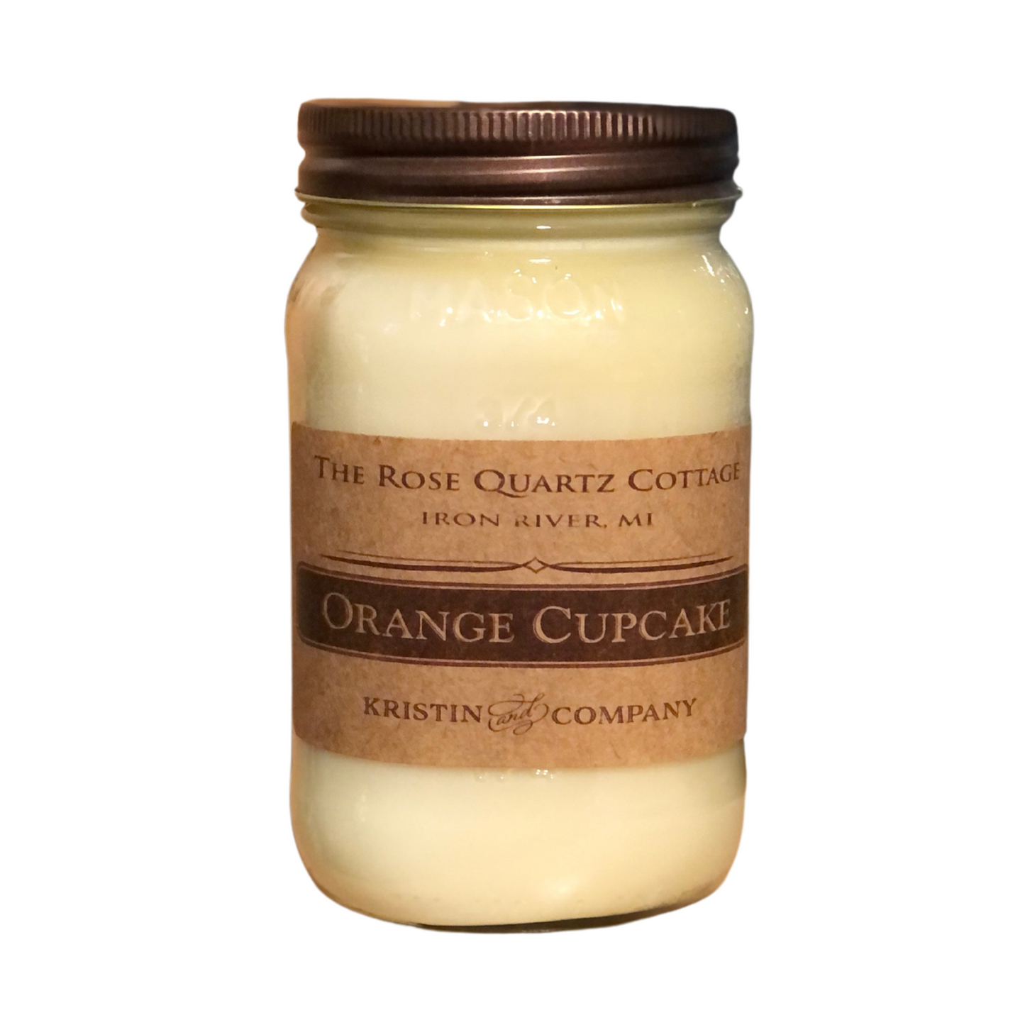 Orange Cupcake Mason Jar Candle