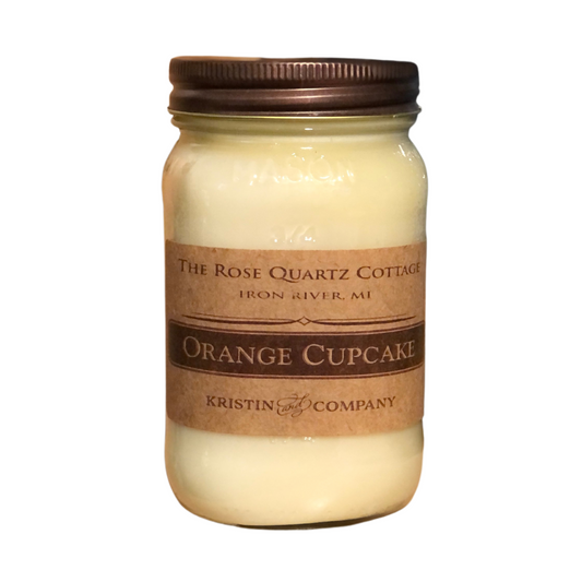 Orange Cupcake Mason Jar Candle